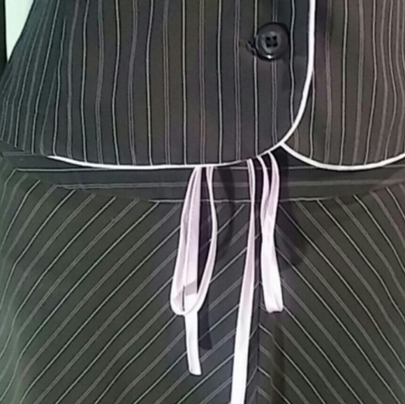 Vintage Brown & Pink Pinstripe Blazer and Skirt Set By My Michelle - Picture 3 of 6